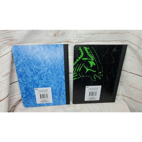 Lot Of 2 Composite Dinosaur And Oh Yeah Designer Notebooks School - Picture 2 of 10